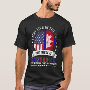 Camiseta Hogar camboyano americano en la bandera estadounid