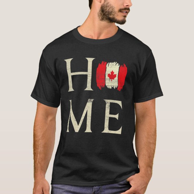 Camiseta Hogar Canadá Día arce Orgulloso Bandera canadiense (Anverso)