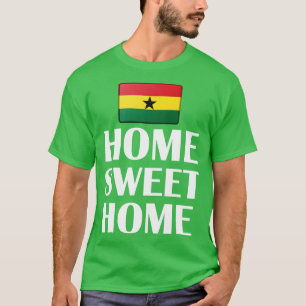 Camiseta Hogar con bandera de Ghana dulce hogar