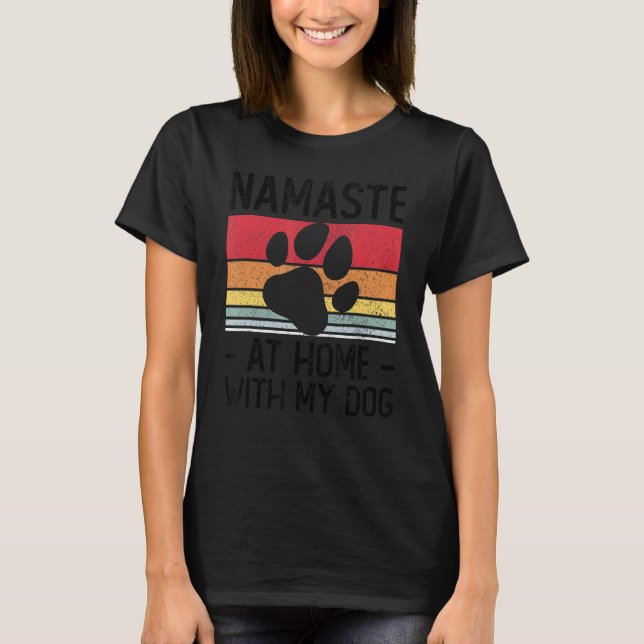 Camiseta Hogar con nombre de yoga con mi perro 2 (Anverso)