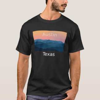 Camiseta Hogar de Austin Texas Mountain Sunset