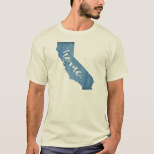 Camiseta Hogar de California con grano de madera
