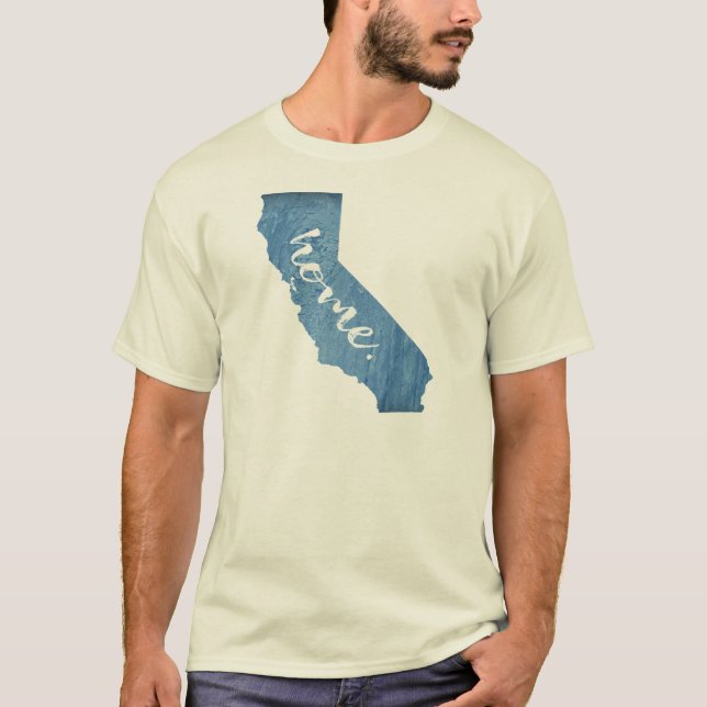 Camiseta Hogar de California con grano de madera (Anverso)
