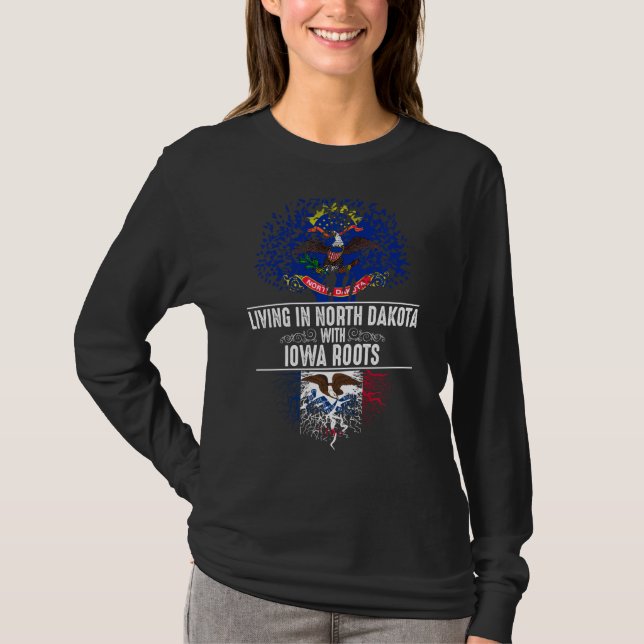 Camiseta Hogar de Dakota del Norte Iowa Rota El Amor De La  (Anverso)