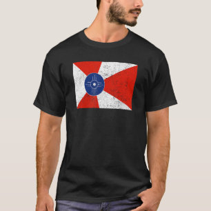 Camiseta Hogar de Kansas con bandera Wichita de época retro