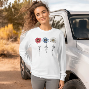 Camiseta Hogar de la florística patriótica valiente