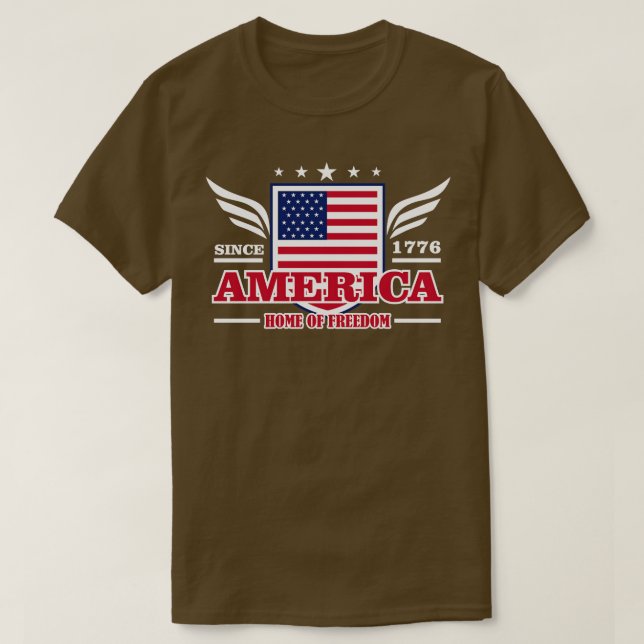 CAMISETA HOGAR DE LA LIBERTAD AMÉRICA (Diseño del anverso)
