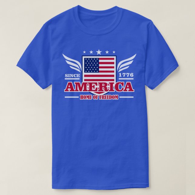 CAMISETA HOGAR DE LA LIBERTAD AMÉRICA (Diseño del anverso)