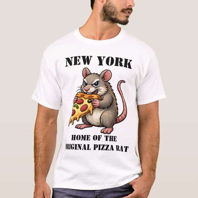 Camiseta Hogar de la rata de la pizza (Anverso)