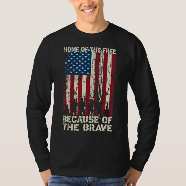 Camiseta Hogar De Los Libres Debido A La Valiente Angustia (Anverso)