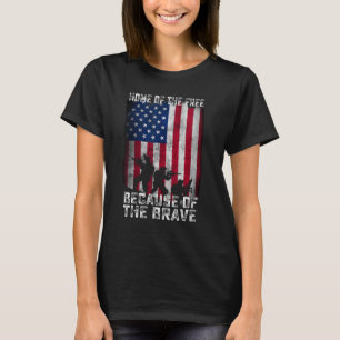Camiseta Hogar De Los Libres Debido A La Valiente Angustia