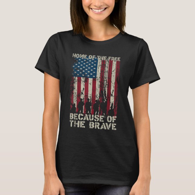 Camiseta Hogar De Los Libres Debido A La Valiente Angustia (Anverso)