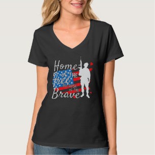 Camiseta Hogar De Los Libres Debido A Los Valientes 4 De Ju