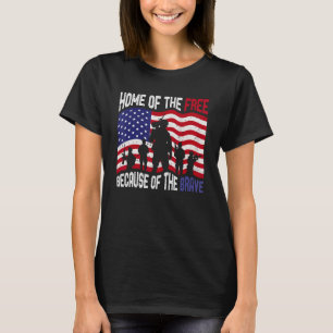 Camiseta Hogar de los libres gracias al valiente vintage ve