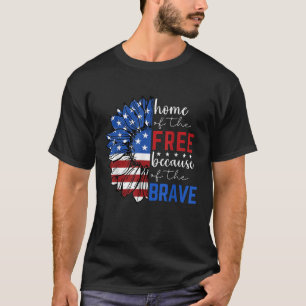 Camiseta Hogar De Los Libres Por La Valiente Bandera De EEU