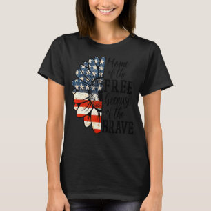 Camiseta Hogar De Los Libres Por La Valiente Fl Patriótica