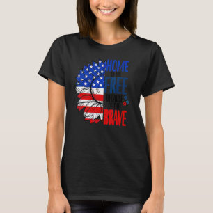 Camiseta Hogar De Los Libres Por La Valiente Fl Patriótica