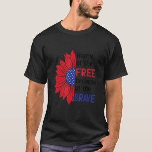 Camiseta Hogar De Los Libres Por La Valiente Patriótica 4t