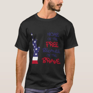 Camiseta Hogar de los libres por la valiente señal