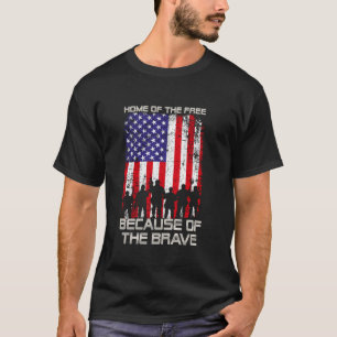 Camiseta Hogar De Los Libres Por La Valiente Vista Patrióti