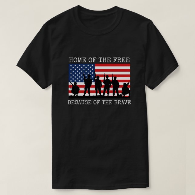 Camiseta Hogar de los libres por los valientes (Diseño del anverso)