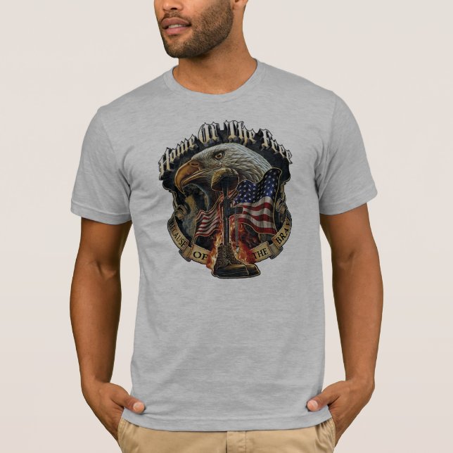 Camiseta Hogar de los libres, por los valientes (Anverso)