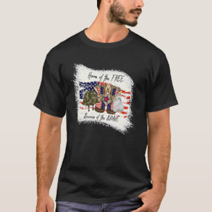 Camiseta Hogar De Los Libres Por Los Valientes Hombres 4.