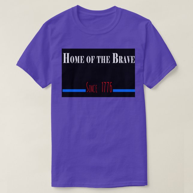 Camiseta Hogar de los valientes gran patriotismo 4 de julio (Diseño del anverso)