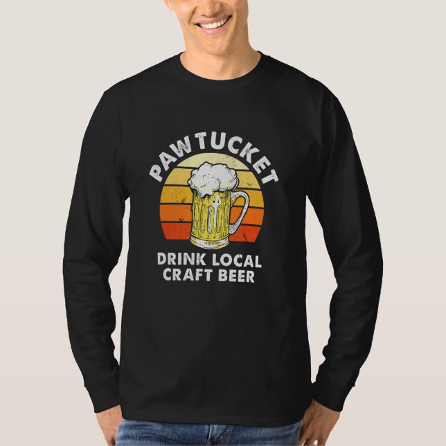 Camiseta Hogar de Pawtucket Drink Local Craft Beer Rhode Is (Anverso)
