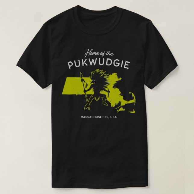 Camiseta Hogar de Pukwudgie Massachusetts, Estados Unidos (Diseño del anverso)