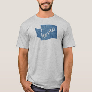 Camiseta Hogar de veta de madera del estado de Washington