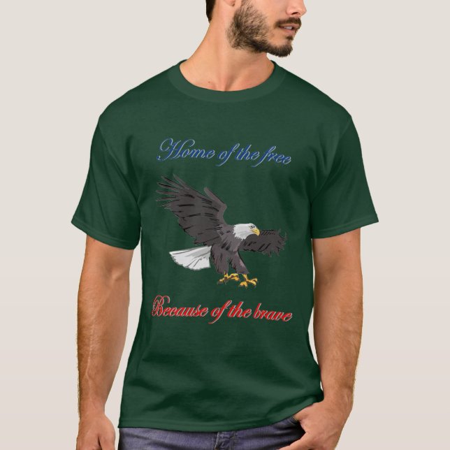 Camiseta Hogar del libre debido al valiente (Anverso)