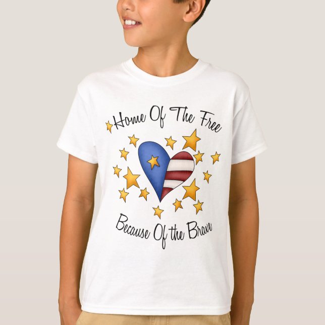 Camiseta Hogar del libre debido al valiente (Anverso)