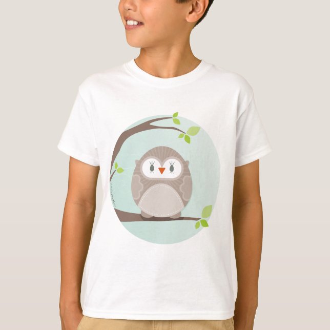 Camiseta HOGAR DINERO EN CASA :: Lechuza en un árbol 1 (Anverso)
