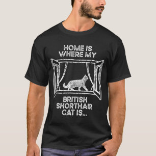 Camiseta Hogar Donde Está Mi Gato - Mamá Papá British Short