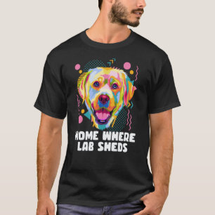 Camiseta Hogar Donde Lab Derrama Perro Rescatado Labrador R