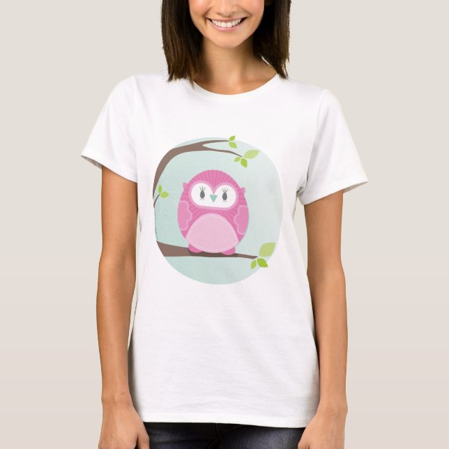 Camiseta HOGAR DORMITORIO :: Lechuza en un árbol 3 (Anverso)