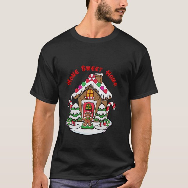Camiseta Hogar Dulce Hogar Gingerbread Casa de larga duraci (Anverso)