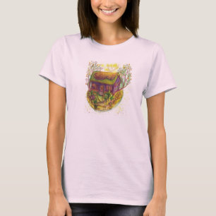 Camiseta hogar dulce lindo ilustracion