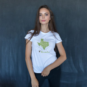 Camiseta Hogar dulce Sage Green y Gray Home - Texas