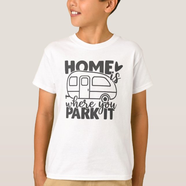 Camiseta Hogar Es Donde Apareces La Cita Graciosa De Campin (Anverso)