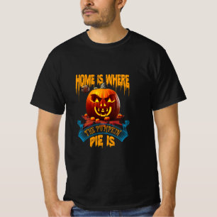 Camiseta hogar es donde el pastel de calabaza es la camiset
