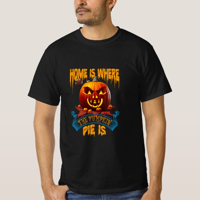 Camiseta hogar es donde el pastel de calabaza es la camiset (Anverso)