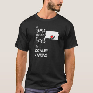 Camiseta Hogar Es Donde Está El Corazón Es Cowley County Ka