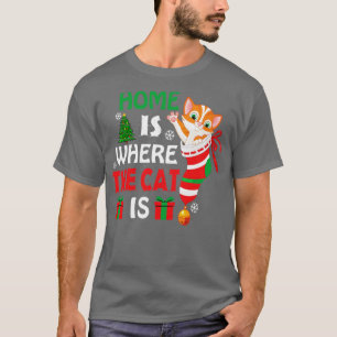 CAMISETA HOGAR ES DONDE ESTÁ EL GATO