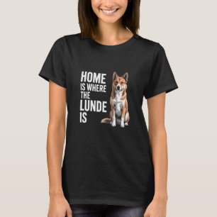 Camiseta Hogar es donde está el Lunde es perro Lundehund no