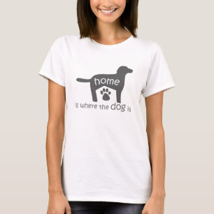 Camiseta hogar es donde está el perro
