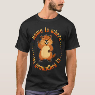 Camiseta Hogar Es Donde Está Mi Marmota Animal Roedor Suelo