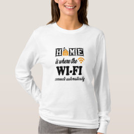 Camiseta Hogar es donde la conexión Wi-Fi se conecta automá