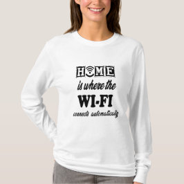 Camiseta Hogar es donde la conexión Wi-Fi se conecta automá